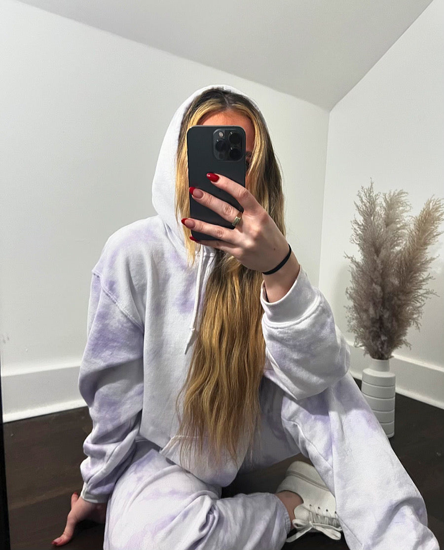 Moonlight Purple Tie Dye Sweatsuit
