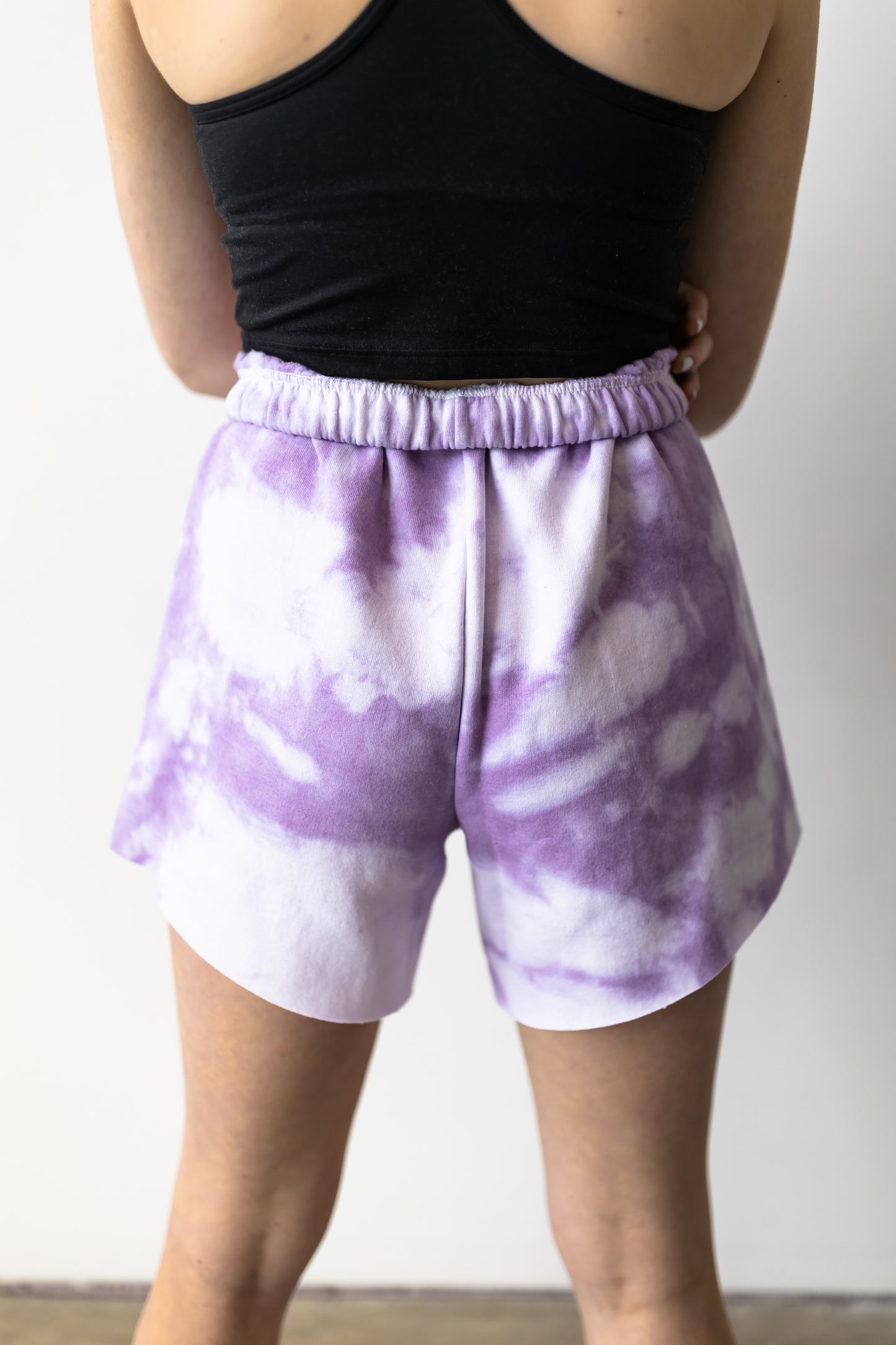 Purple Tie Dye Shorts