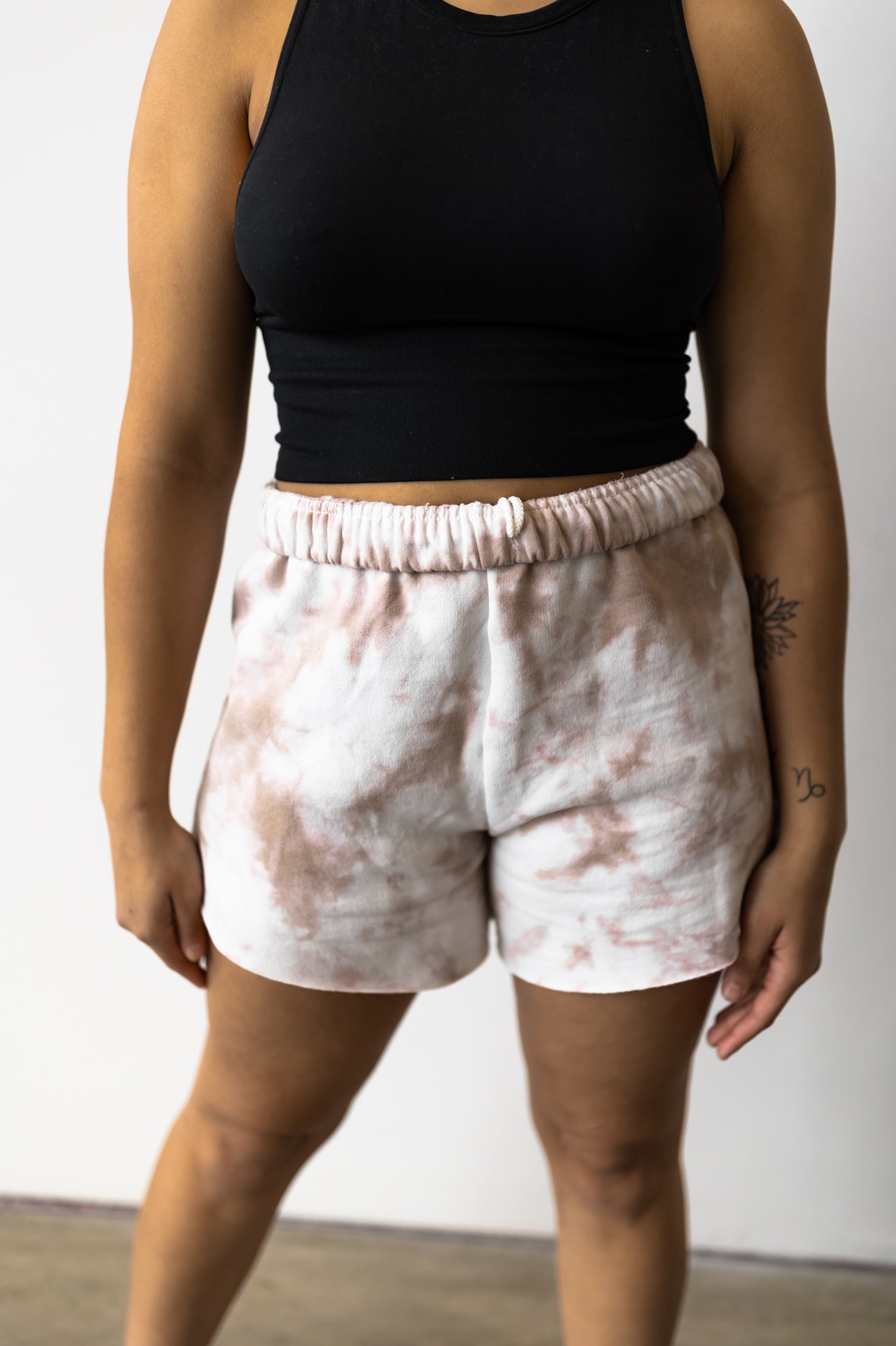 Tan Tie Dye Shorts