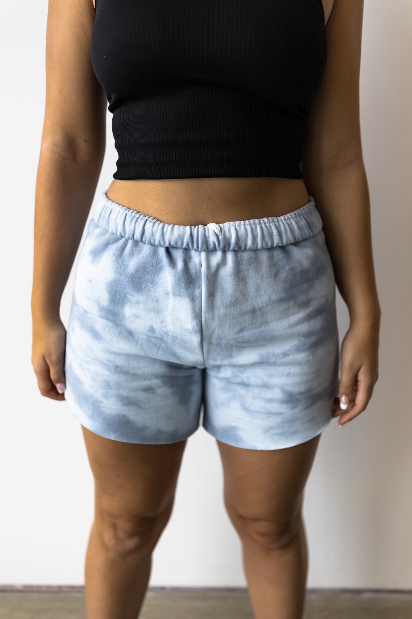 Denim Blue Tie Dye Shorts