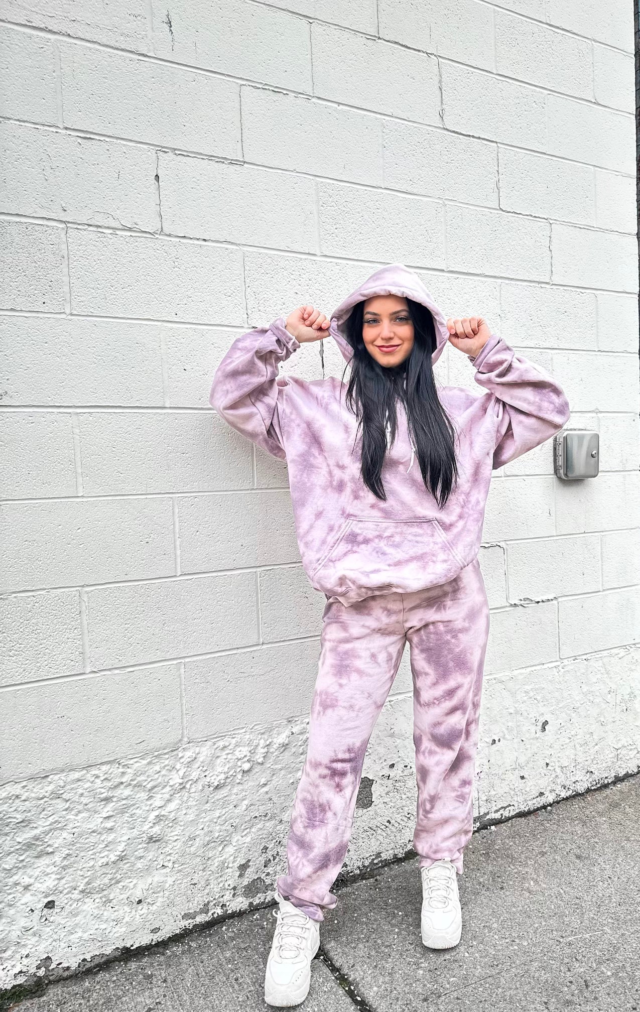 Mauve Tie Dye Sweatsuit