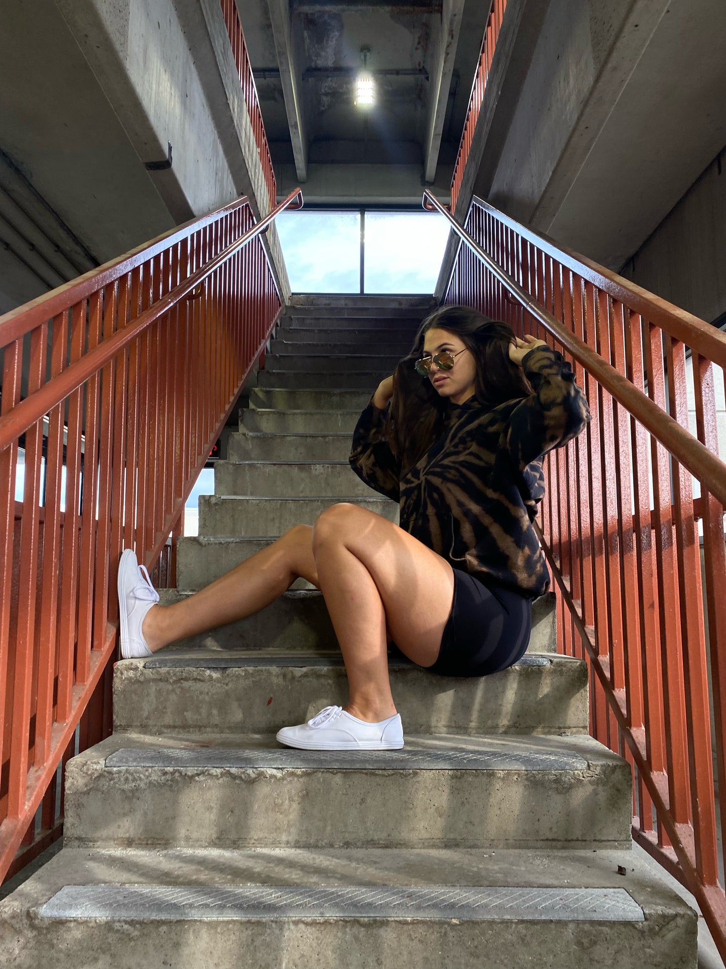 Reverse Tie Dye Swirl Sweatshirt