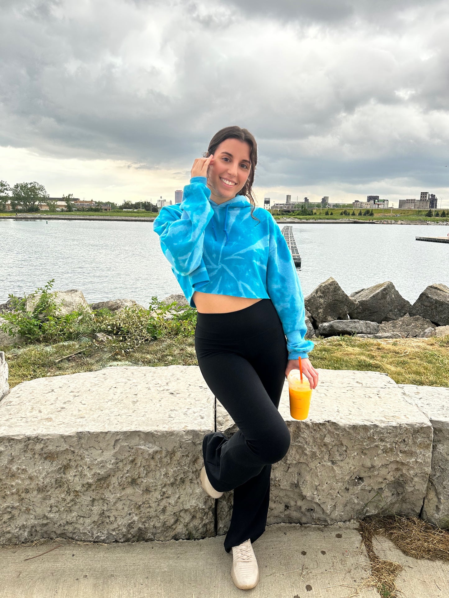 Icy Blue Bleach Sweatshirt