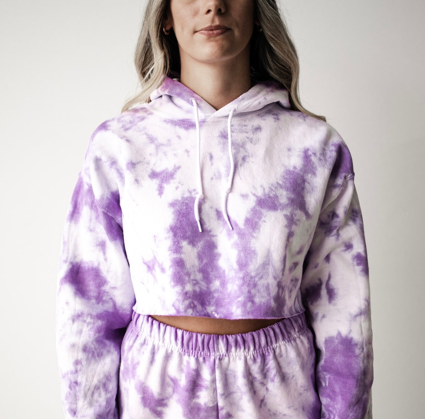 Womens Hoodie Lavender Tie Dye Sweatshirt Purple Tie Dye