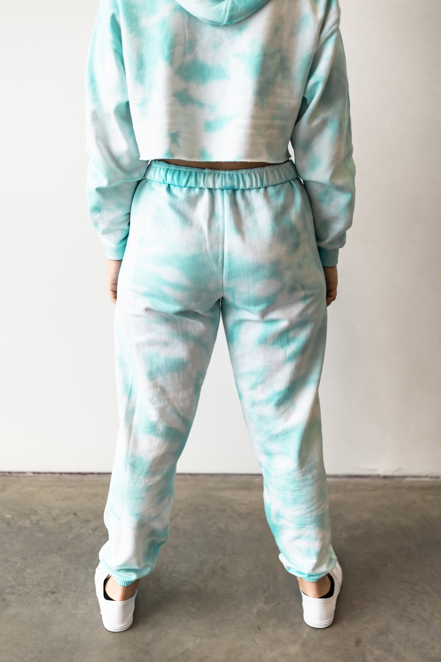 Icy Blue Tie Dye Sweatsuit