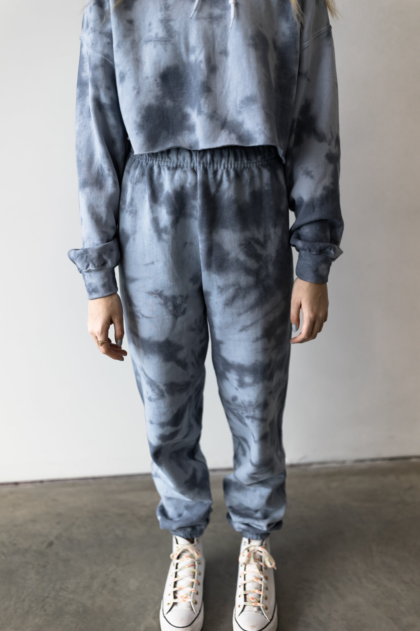 Navy Blue Tie Dye Sweatsuit