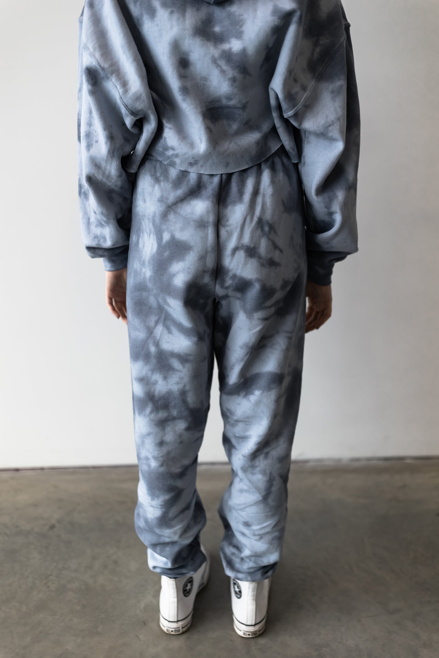 Navy Blue Tie Dye Sweatsuit