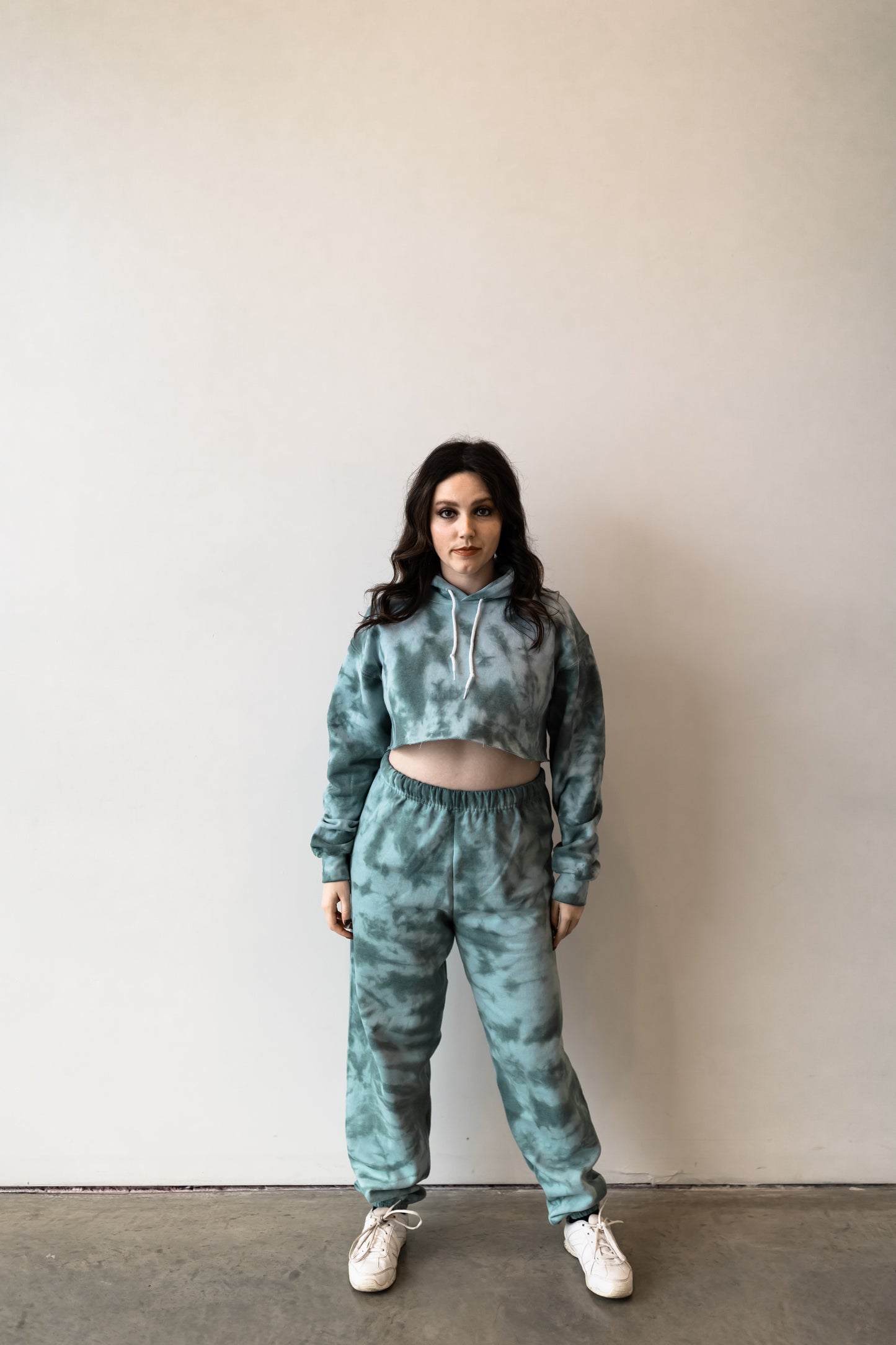 Dark Green Tie Dye Sweatsuit