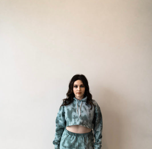 Dark Green Tie Dye Sweatshirt