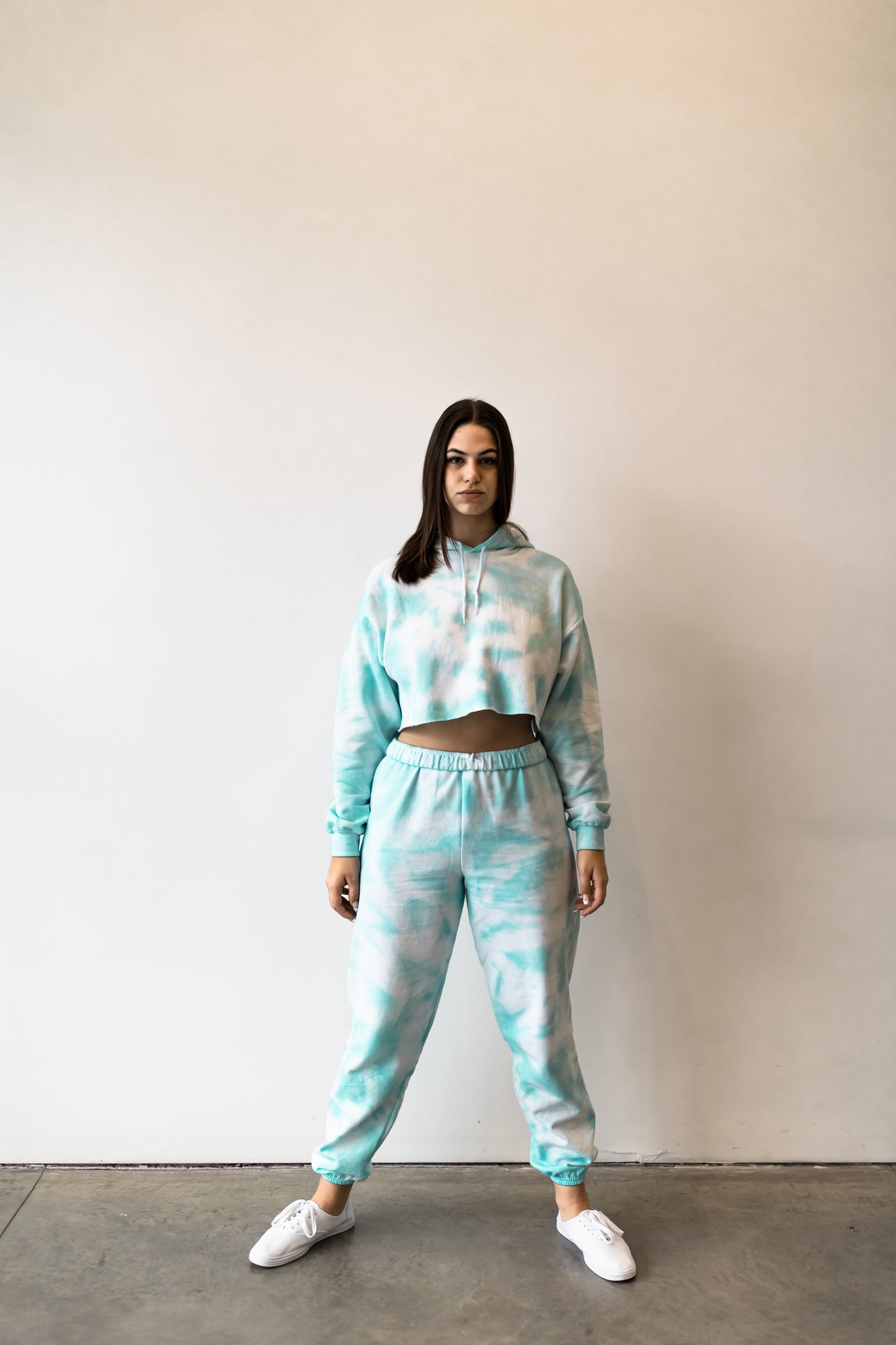 Icy Blue Tie Dye Sweatsuit