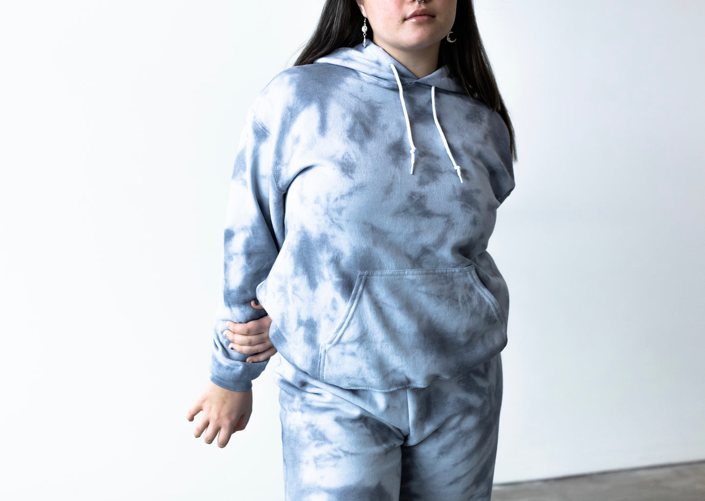 Navy Blue Tie Dye Sweatshirt