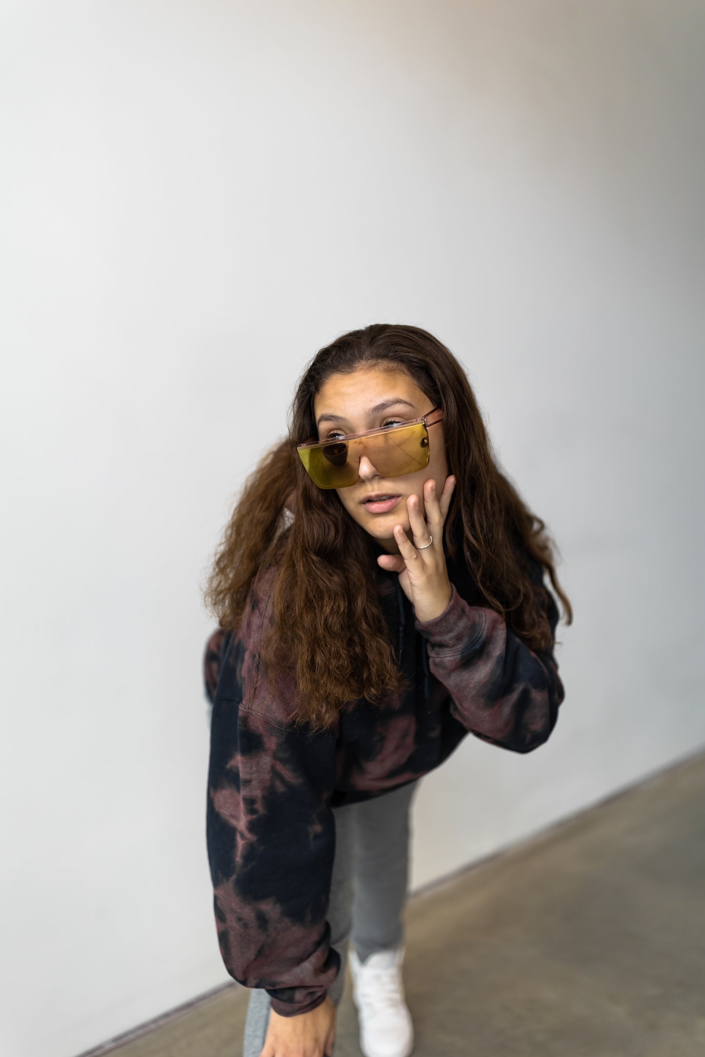 Navy Blue Bleached Sweatshirt