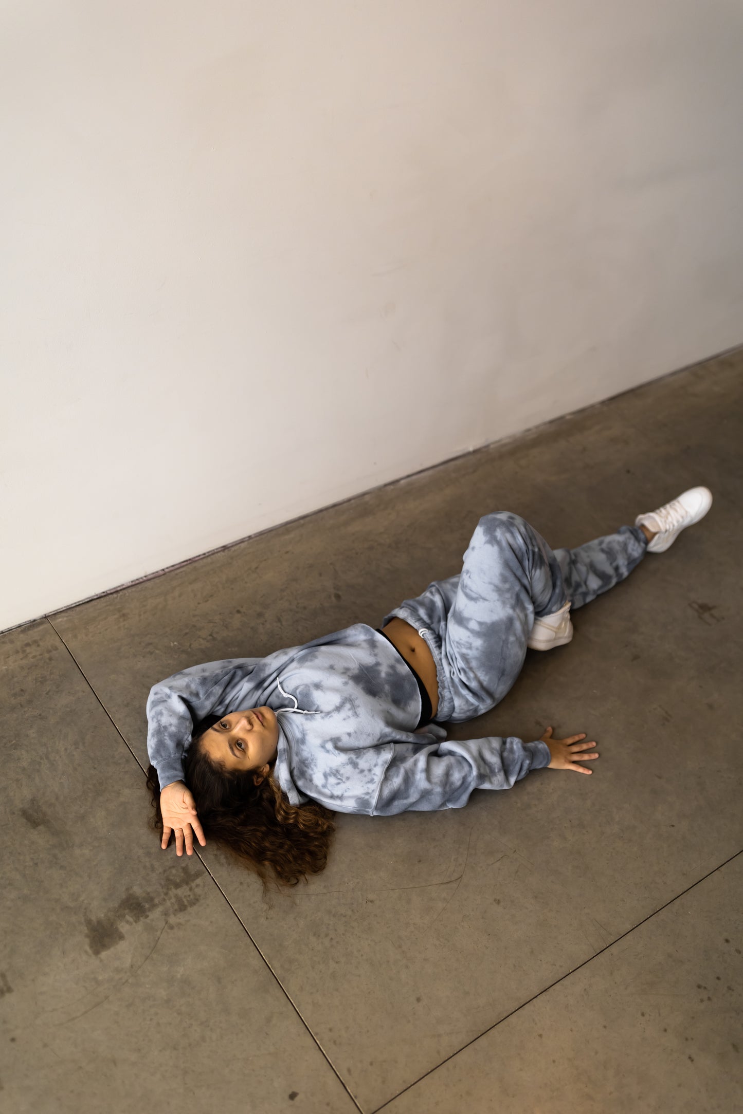 Navy Blue Tie Dye Sweatpants
