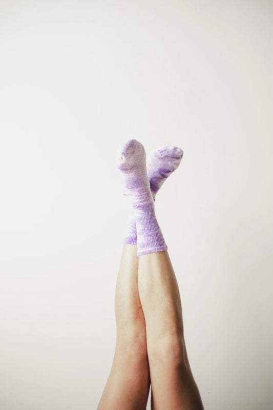 purple tie dye socks