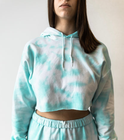 Icy Blue Tie Dye Sweatshirt