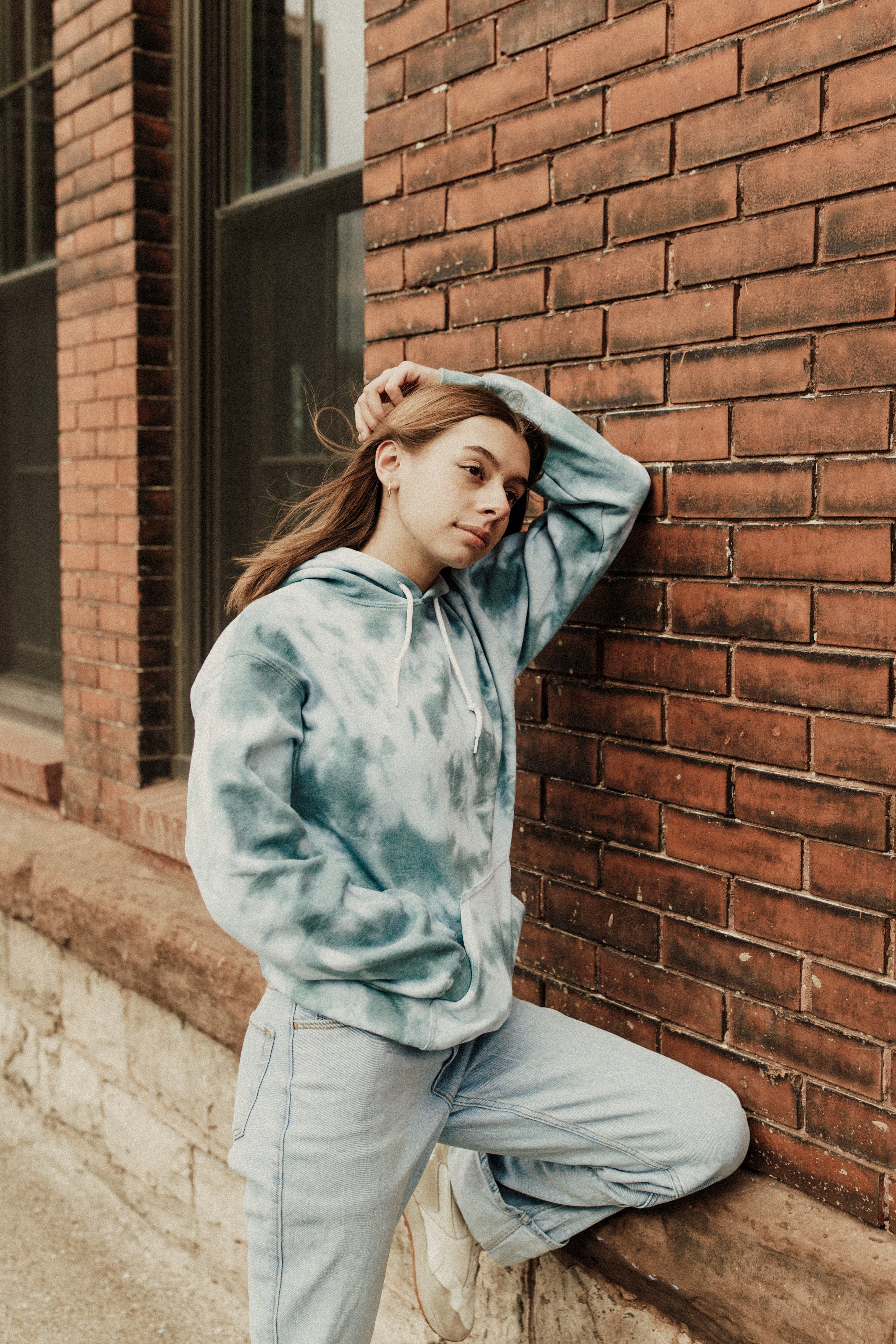 Dark Green Tie Dye Sweatshirt