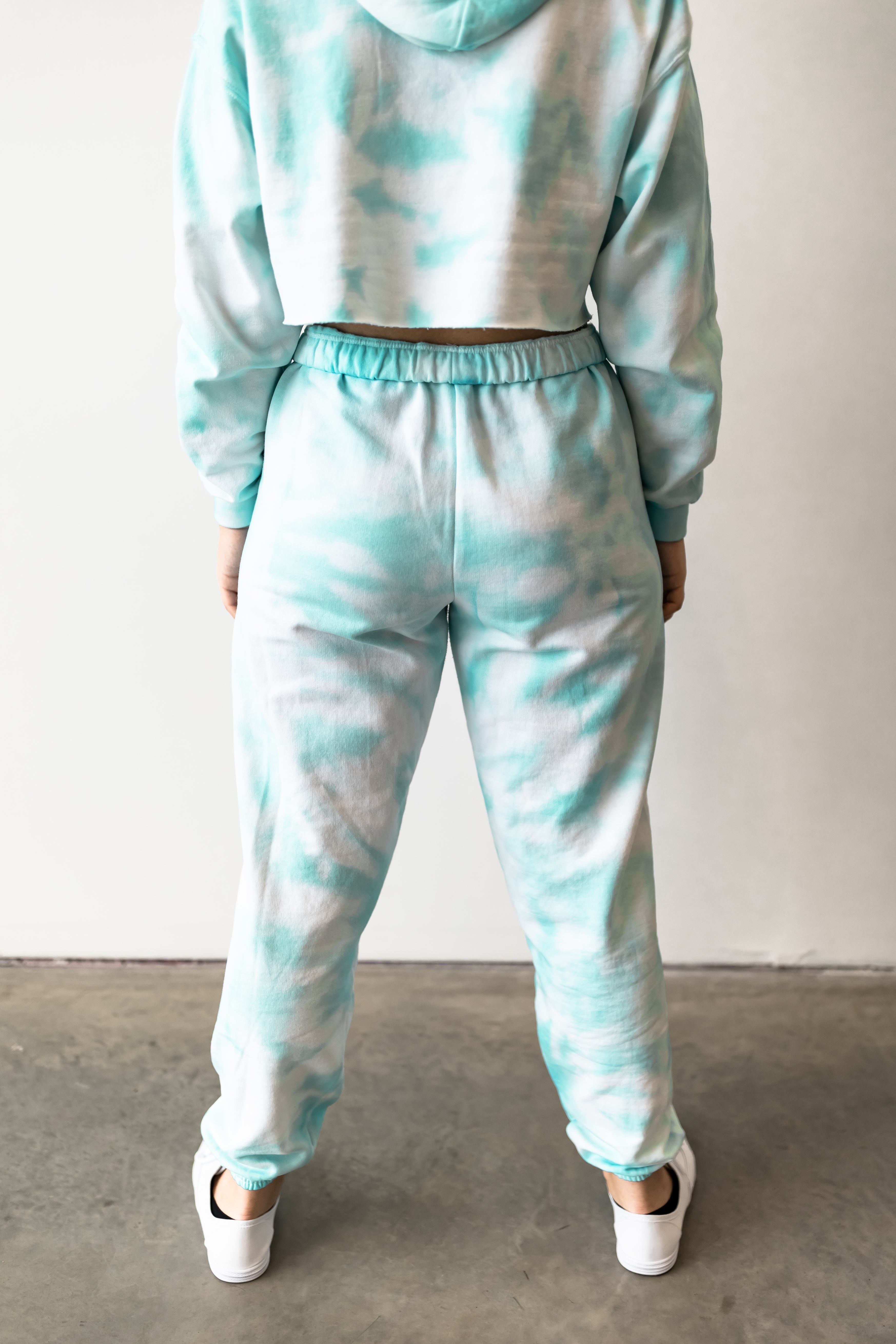 Icy Blue Tie Dye Sweatpants EXB Apparel exbapparel