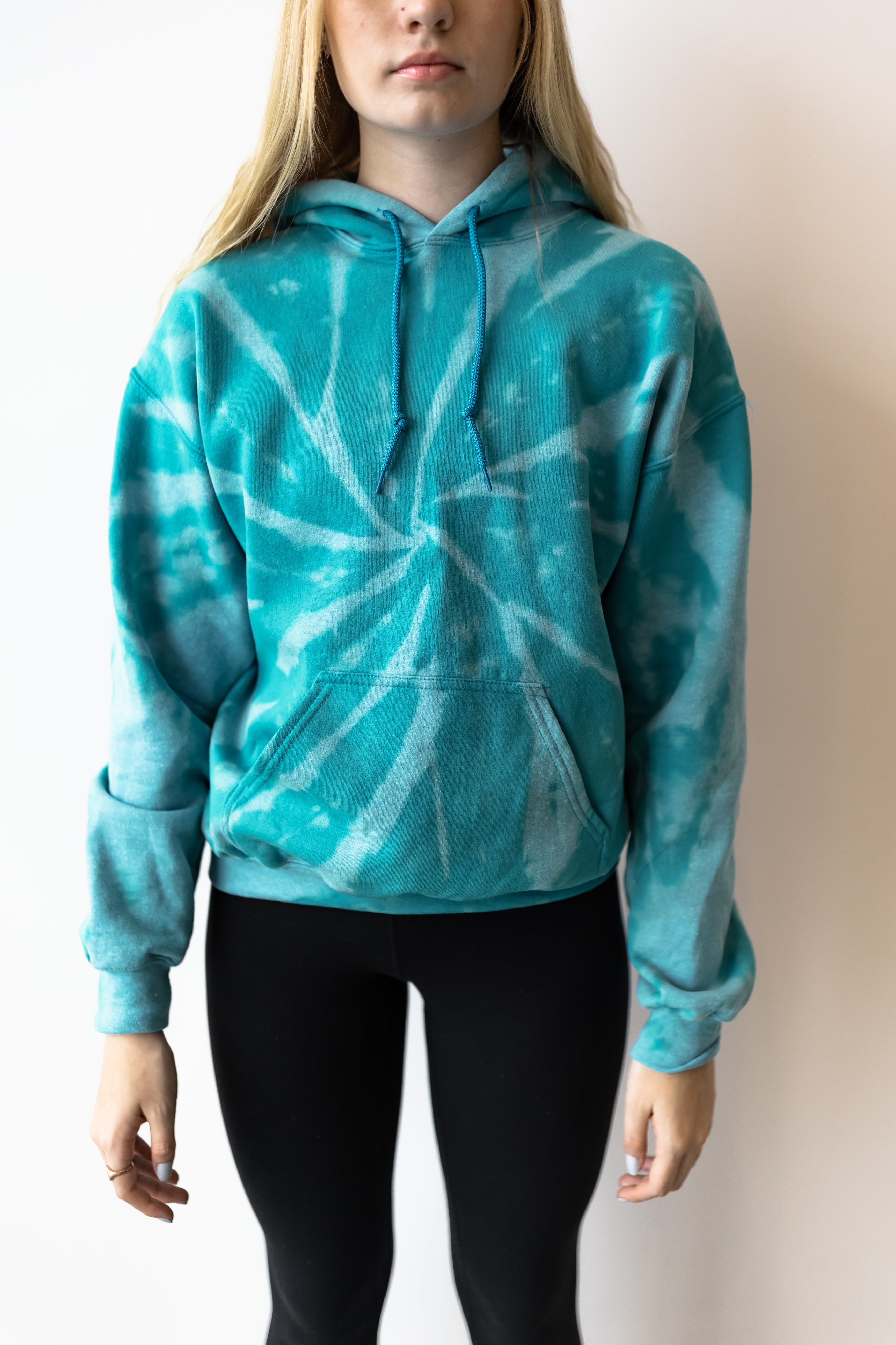 Bleached light blue sweatshirt hot sale