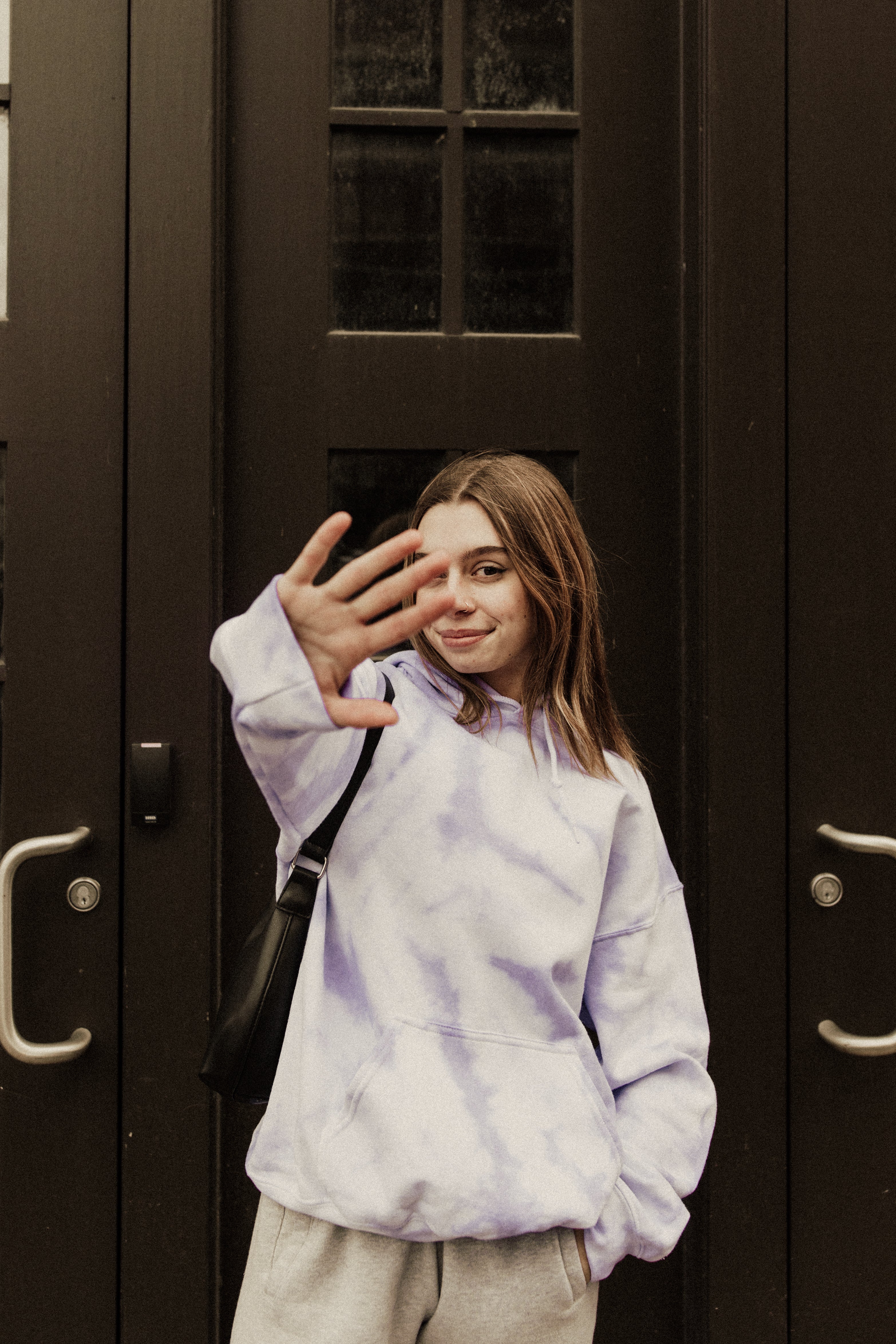 Lavender oversized online sweatshirt