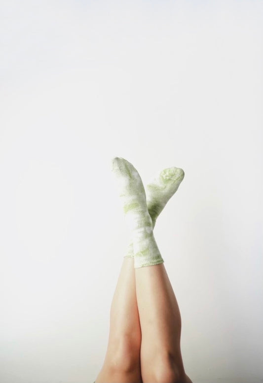 green tie dye socks