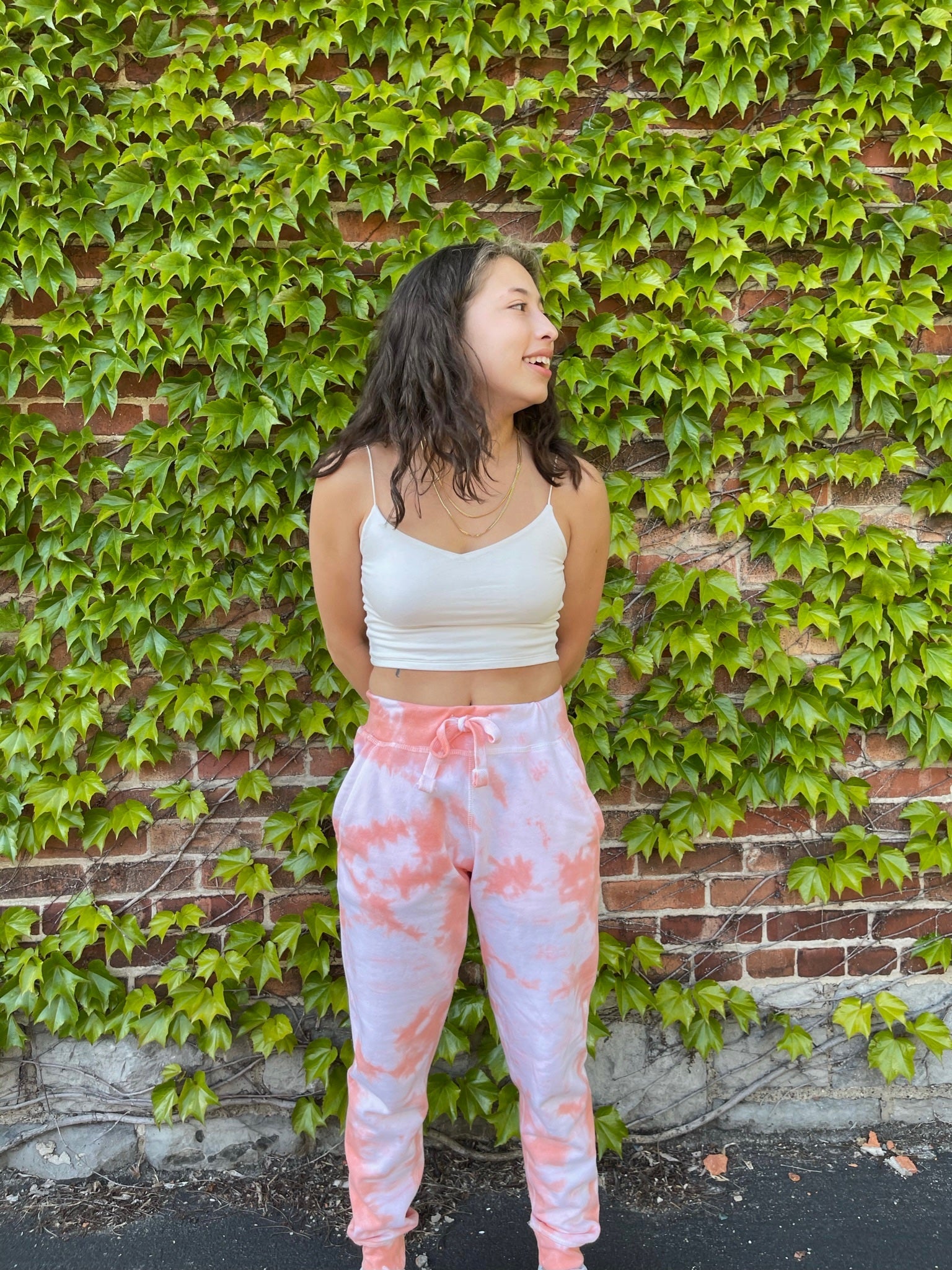 Pink tie dye outlet sweatpants