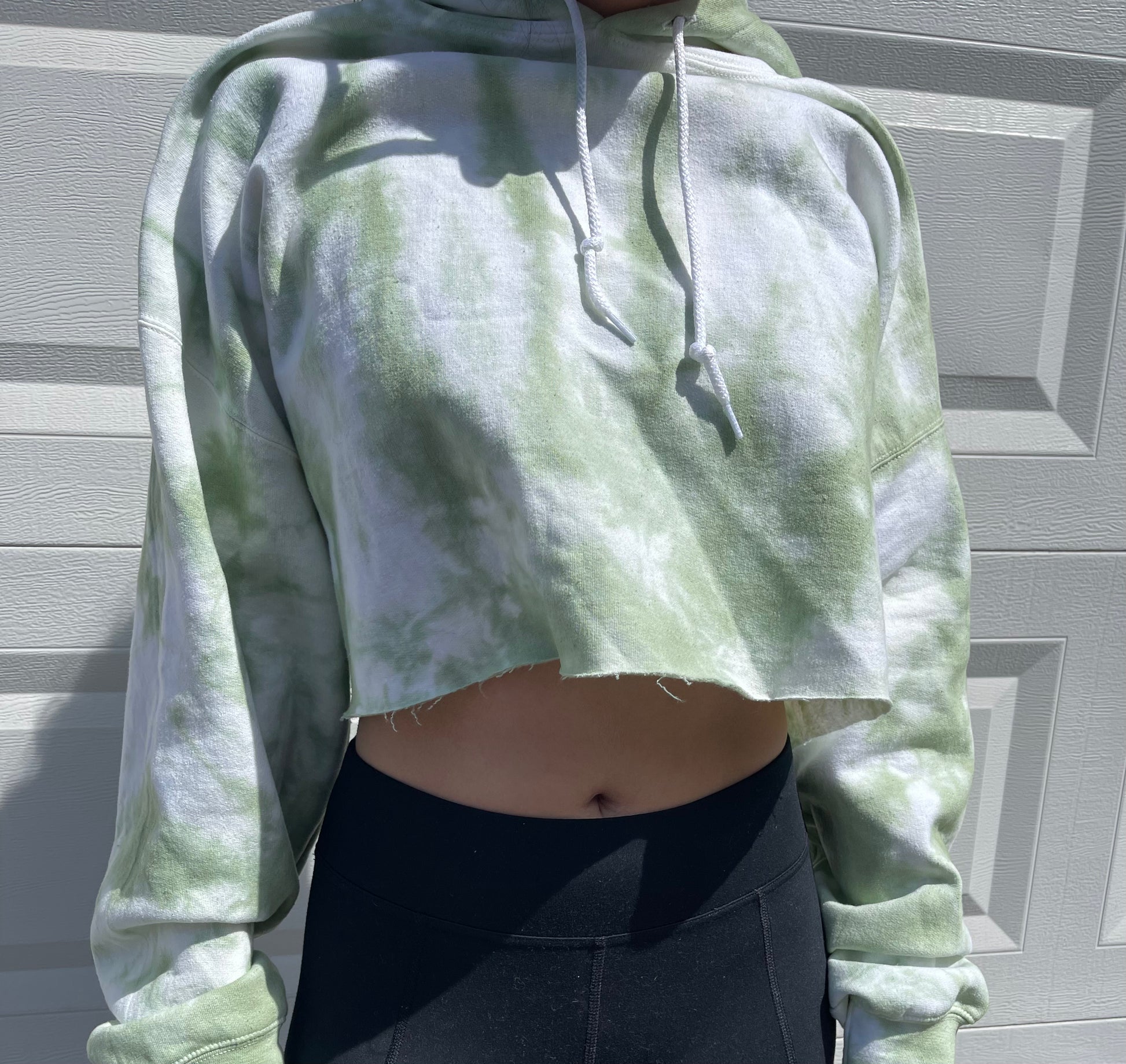 Cropped 2025 green hoodie